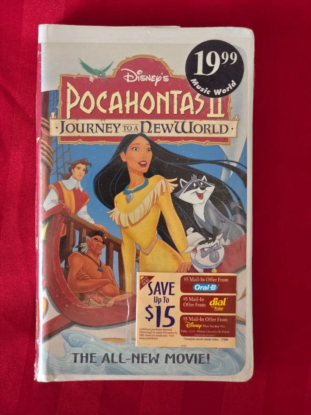 1998 DISNEY'S, POCHAHONTAS II, JOURNEY TO A NEW WORLD VHS, STILL SEALED!!! - Picture 1 of 2